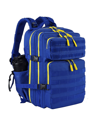 Mochila Táctica 45 Litros Azul Amarillo