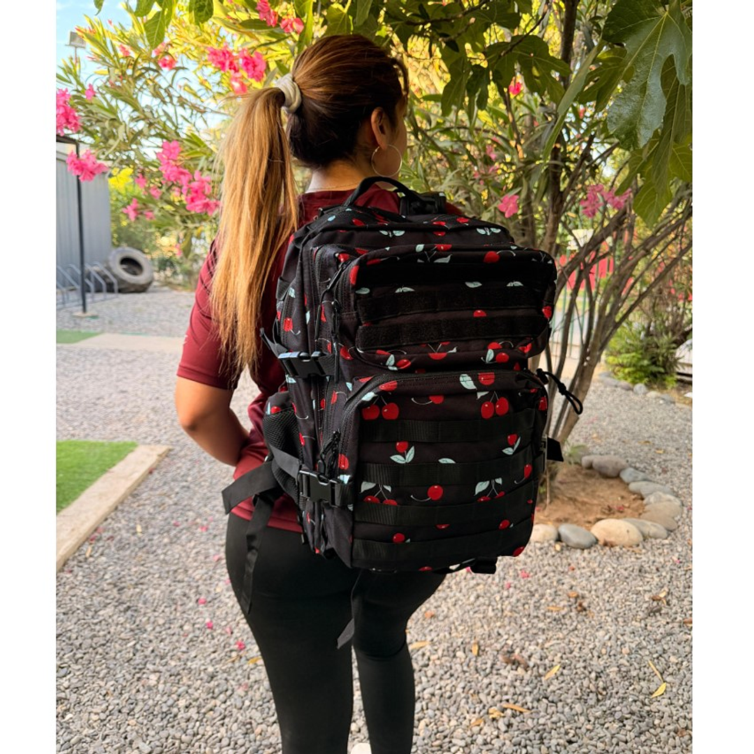 Mochila 35 Litros Táctica Negro Cherry 3