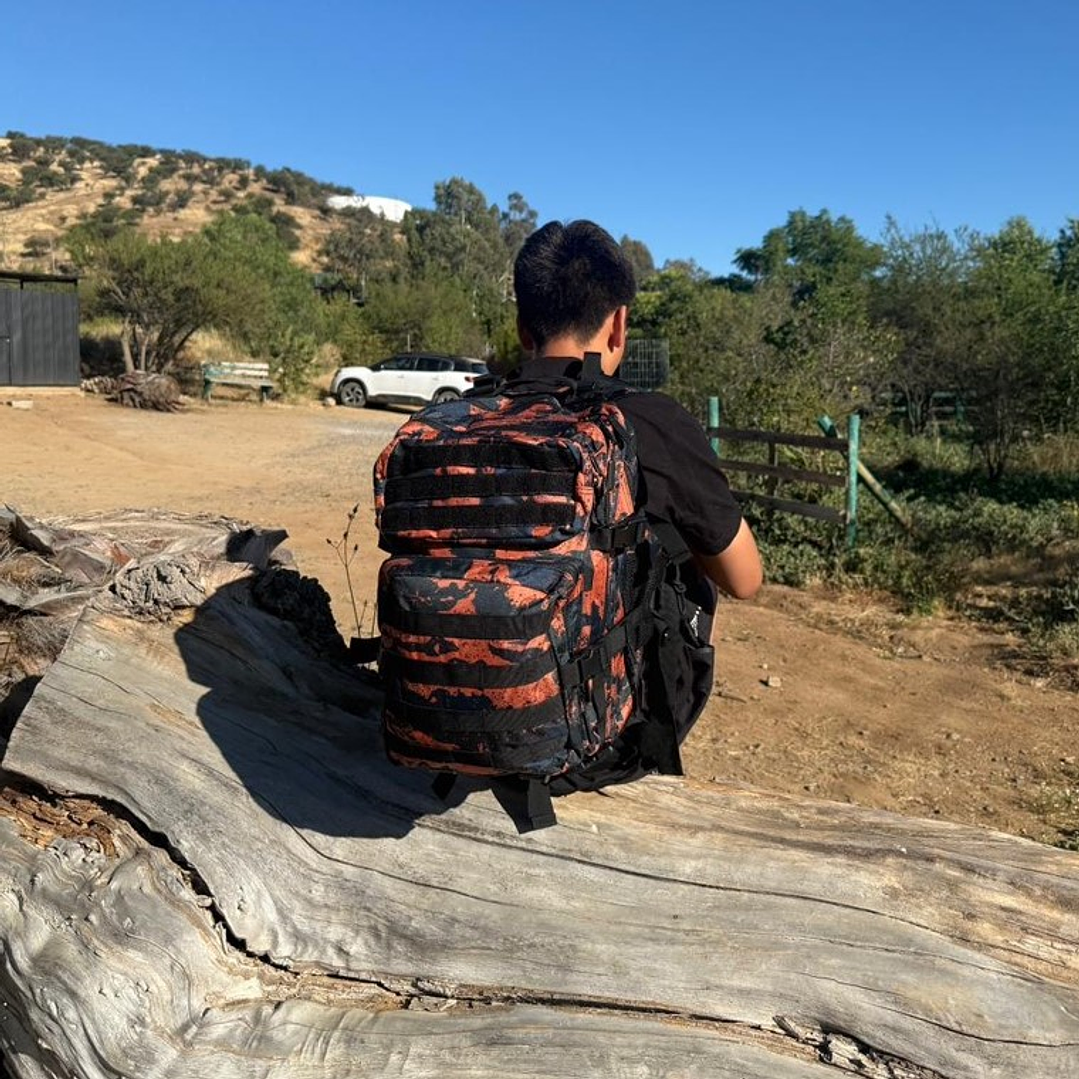 Mochila Táctica 35 Litros Naranja  3