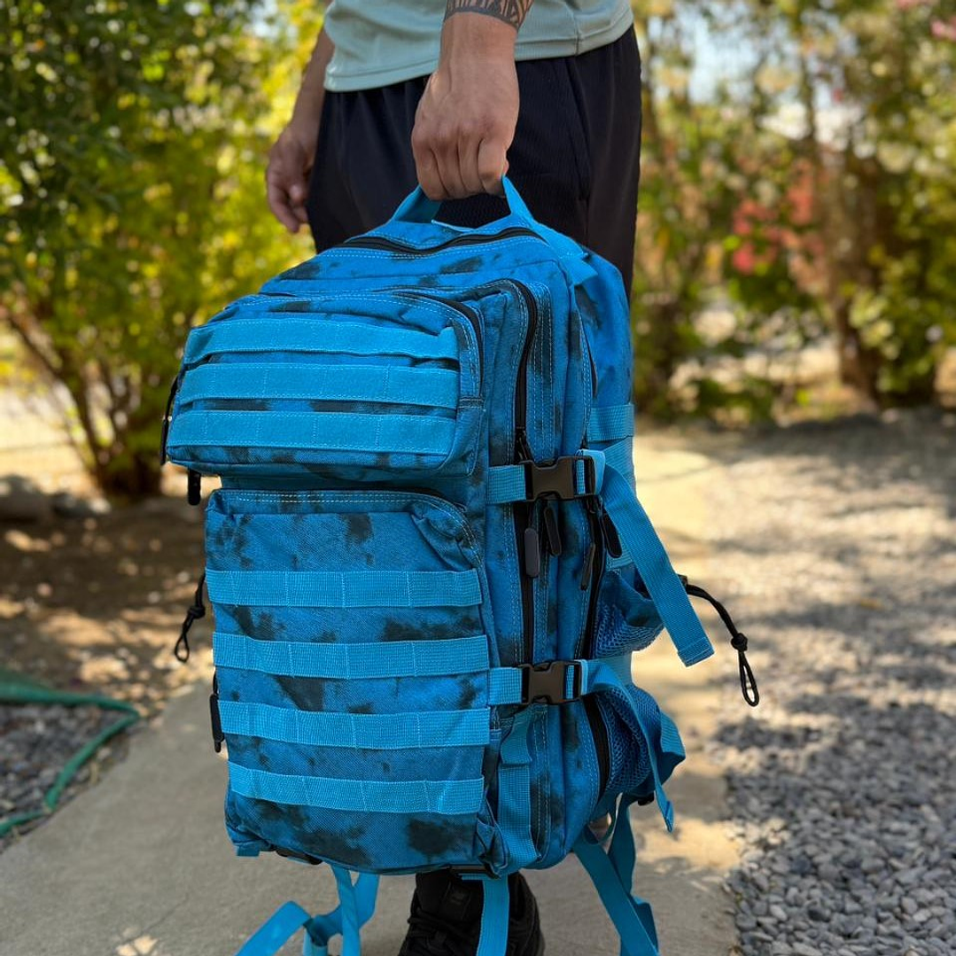 Mochila Táctica 45 Litros Azul Camo 4