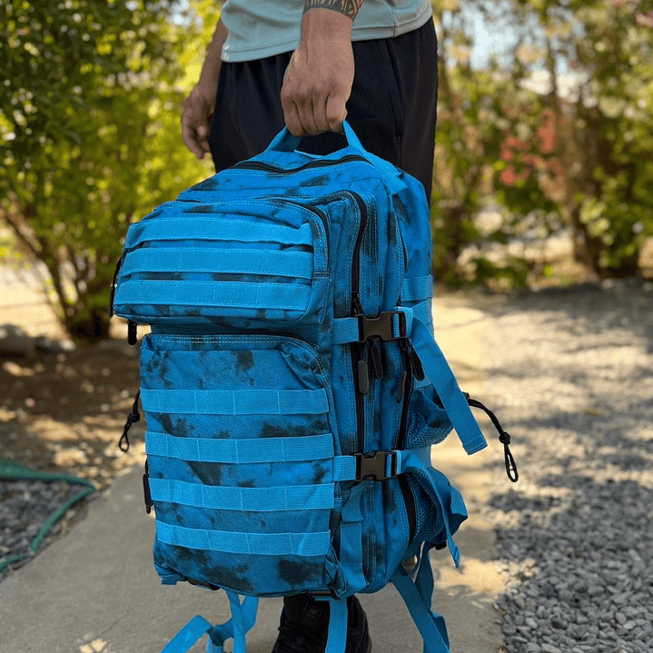 Mochila Táctica 45 Litros Azul Camo 4