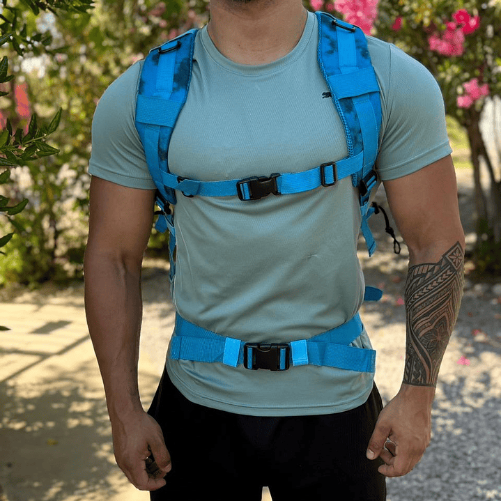 Mochila Táctica 45 Litros Azul Camo 5