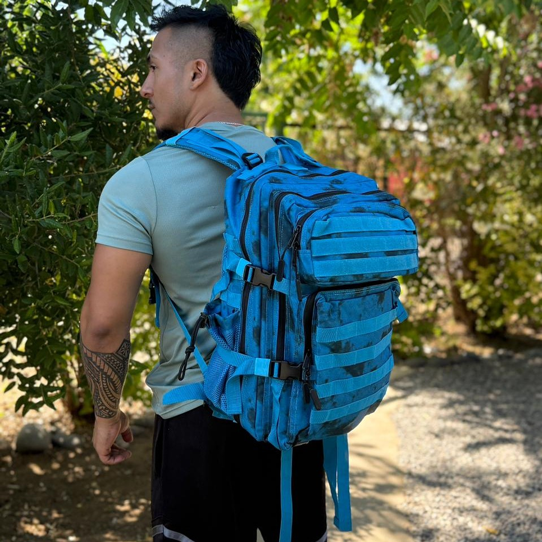 Mochila Táctica 45 Litros Azul Camo 2