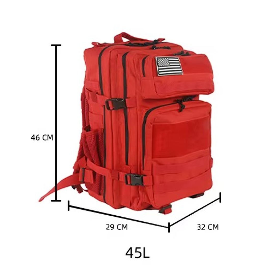 Mochila Táctica 45 Litros Rojo 2