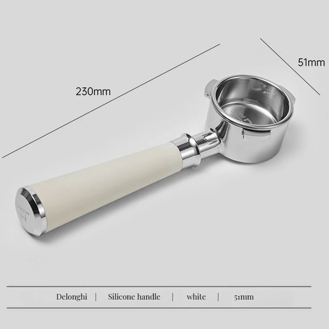 Portafiltro Sin Fondo Para Cafetera Delonghi Dedica 51mm Blanco 2