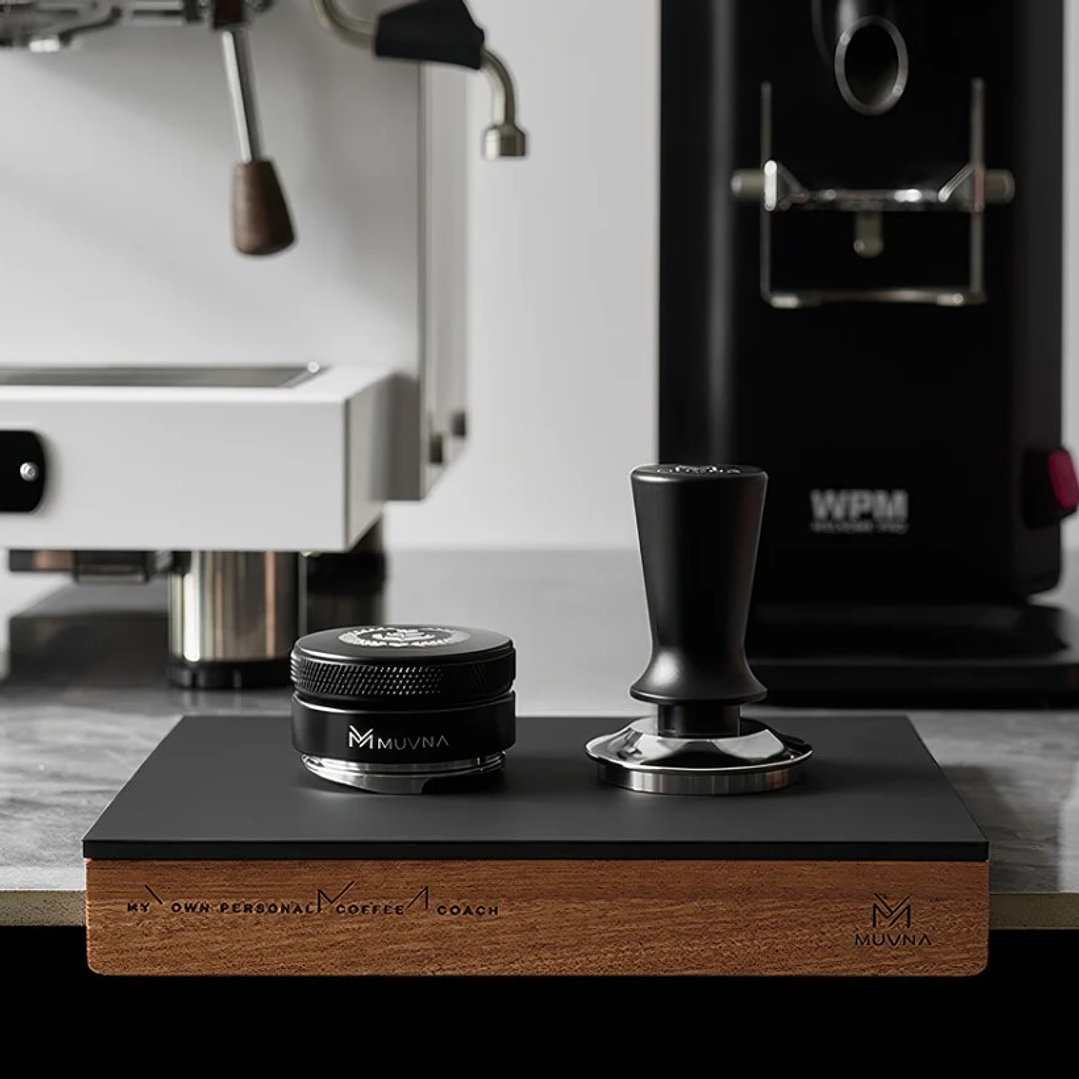 Mat de Madera y Silicona Tamping Cafe Espresso  2
