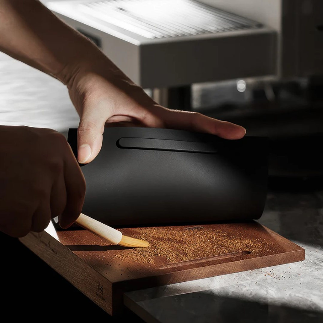 Mat de Madera y Silicona Tamping Cafe Espresso  5