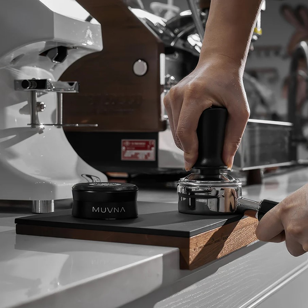 Mat de Madera y Silicona Tamping Cafe Espresso  4