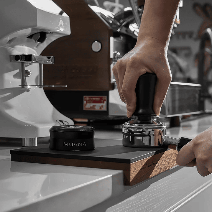 Mat de Madera y Silicona Tamping Cafe Espresso  4