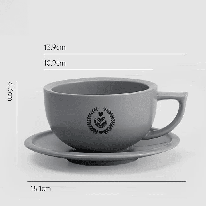 Taza de Cerámica 280ml Café Latte 4