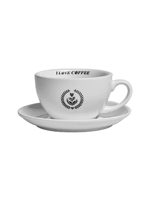 Taza de Cerámica 280 ml Latte Blanca