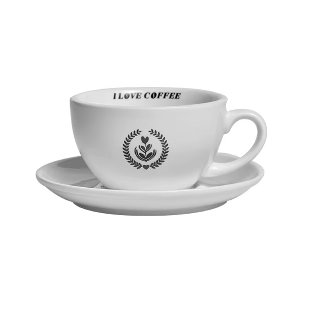 Taza de Cerámica 280 ml Latte Blanca 1