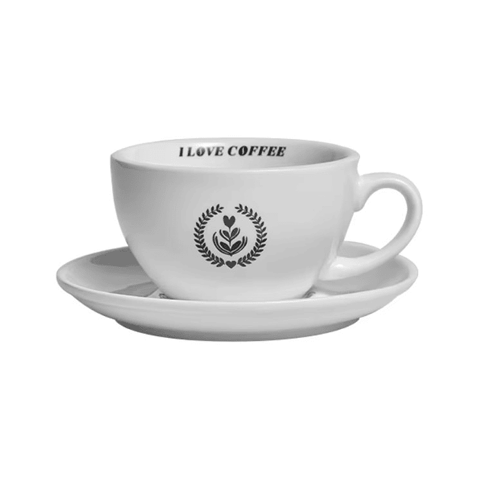 Taza de Cerámica 280 ml Latte Blanca 1