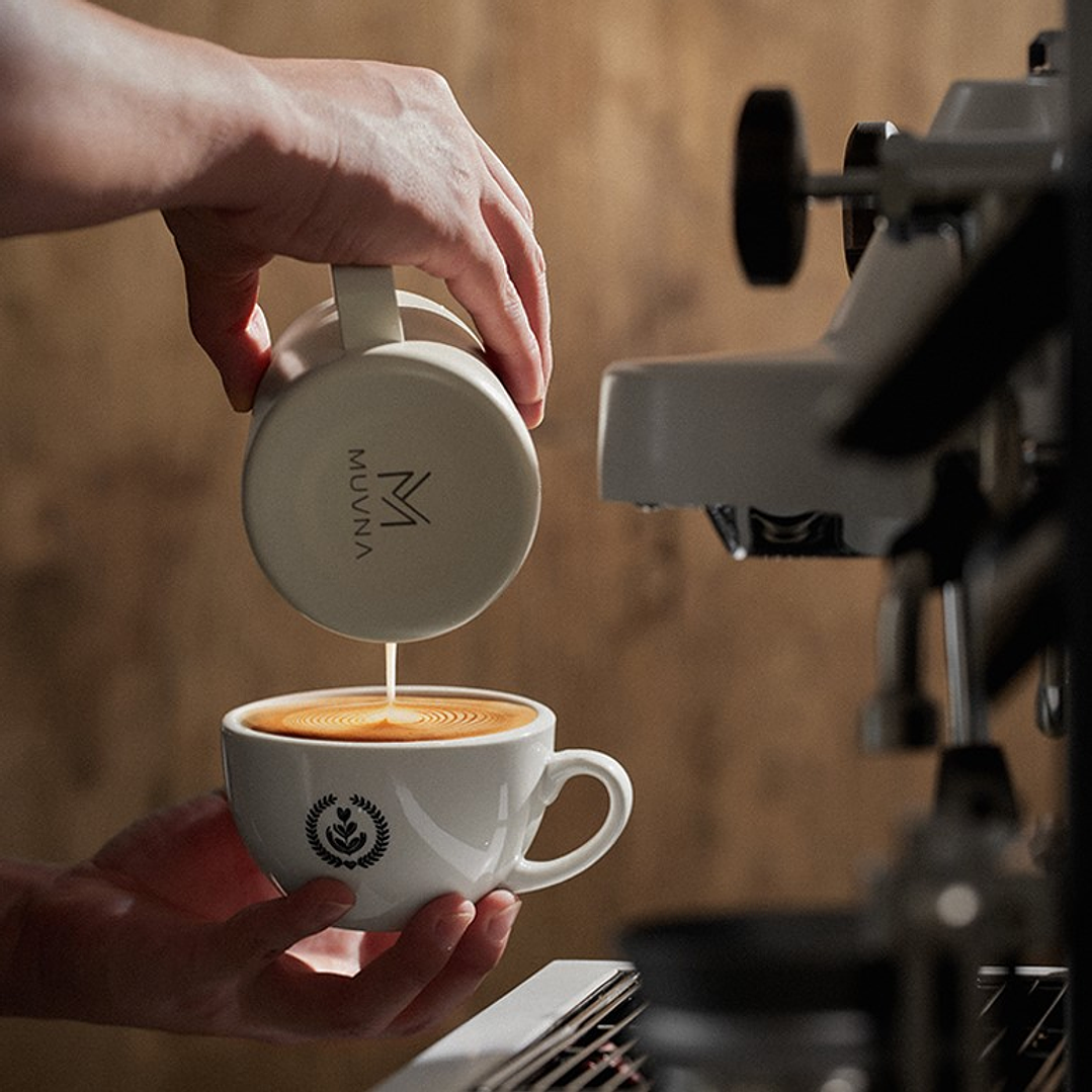 Taza de Cerámica 280 ml Latte Blanca 4