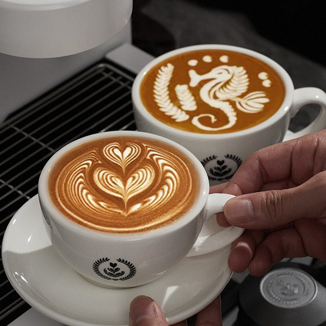 Taza de Cerámica 280 ml Latte Blanca 5