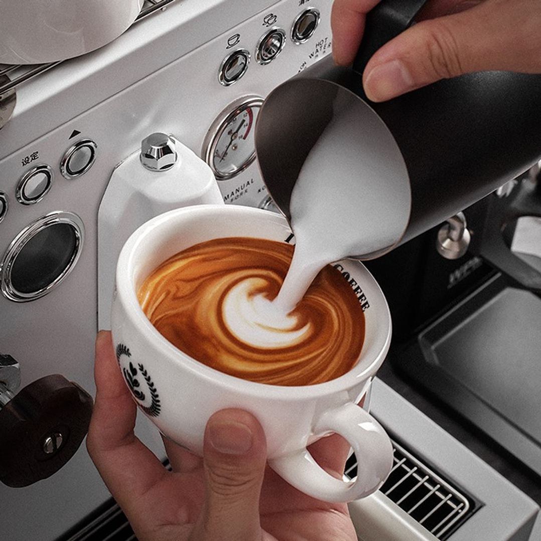 Taza de Cerámica 280 ml Latte Blanca 3