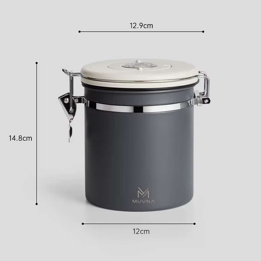 Recipiente Hermético Para Almacenar Granos De Cafe 1.5L 5