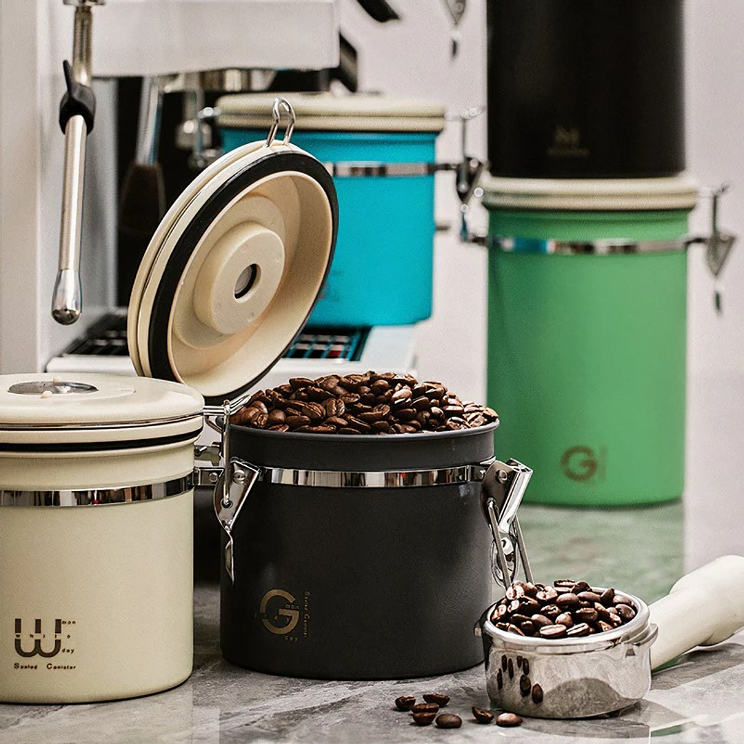 Recipiente Hermético Para Almacenar Granos De Cafe 1.5L 6