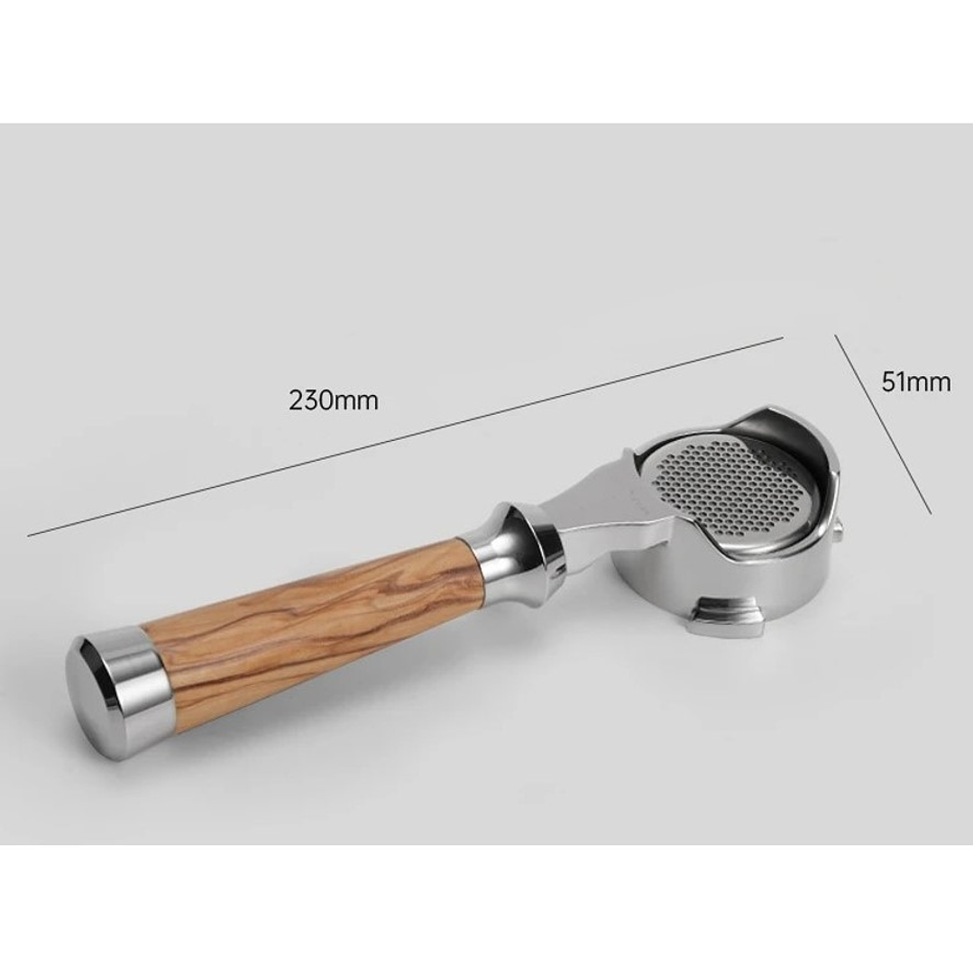 Portafiltro Muvna Sin Fondo Para Cafetera Delonghi Dedica 51mm Madera 2