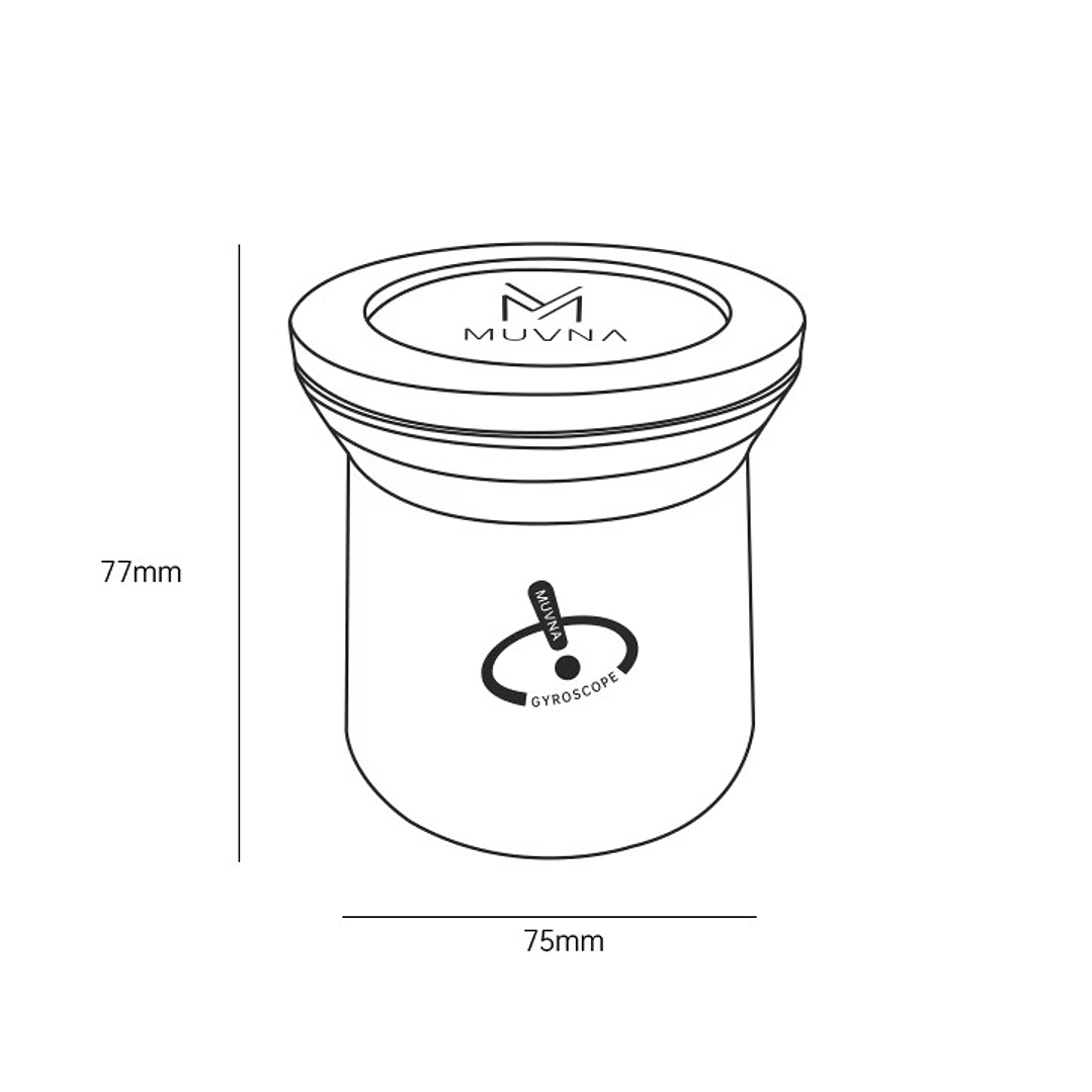 Vaso Embudo Dosificador de Café Con Base Magnética 58 mm Muvna 4