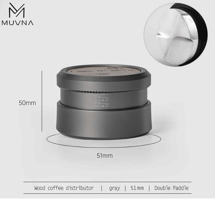 Distribuidor Nivelador de Cafe Espresso Muvna Gravity  6