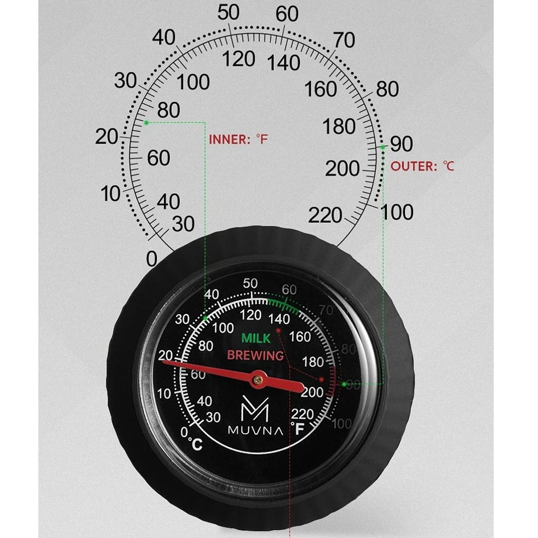 Termómetro Análogo Muvna Para Leche Agua Café Filtrado  5