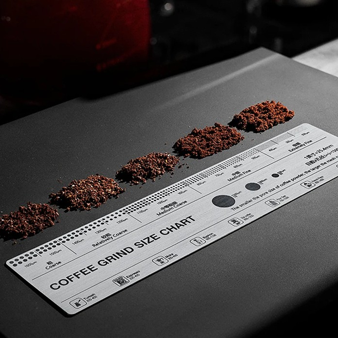 Regla Metálica Referencia de Molienda de Café Muvna  2