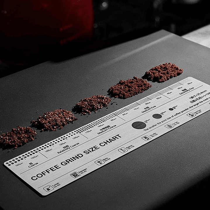 Regla Metálica Referencia de Molienda de Café Muvna  2