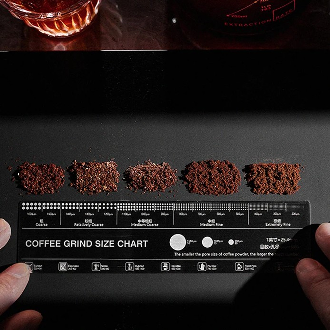 Regla Metálica Referencia de Molienda de Café Muvna  3