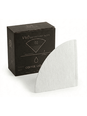 100 Filtros De Papel Cafetera V60 Tamaño 02 Cafe Filtrado