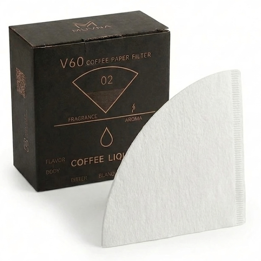 100 Filtros De Papel Cafetera V60 Tamaño 02 Cafe Filtrado 1