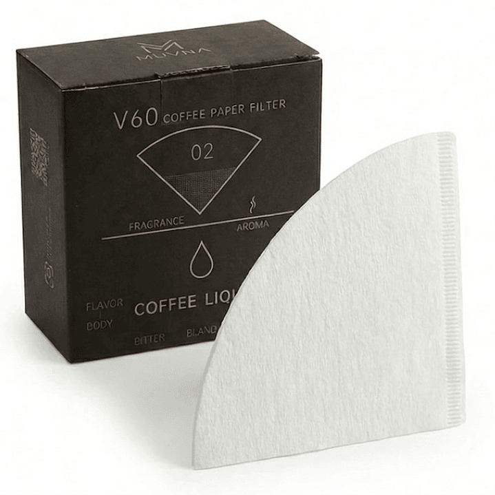 100 Filtros De Papel Cafetera V60 Tamaño 02 Cafe Filtrado 1