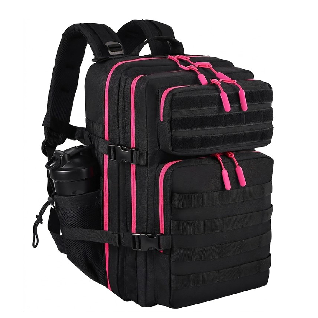 Mochila Táctica 45 Litros Negro Rosa 1