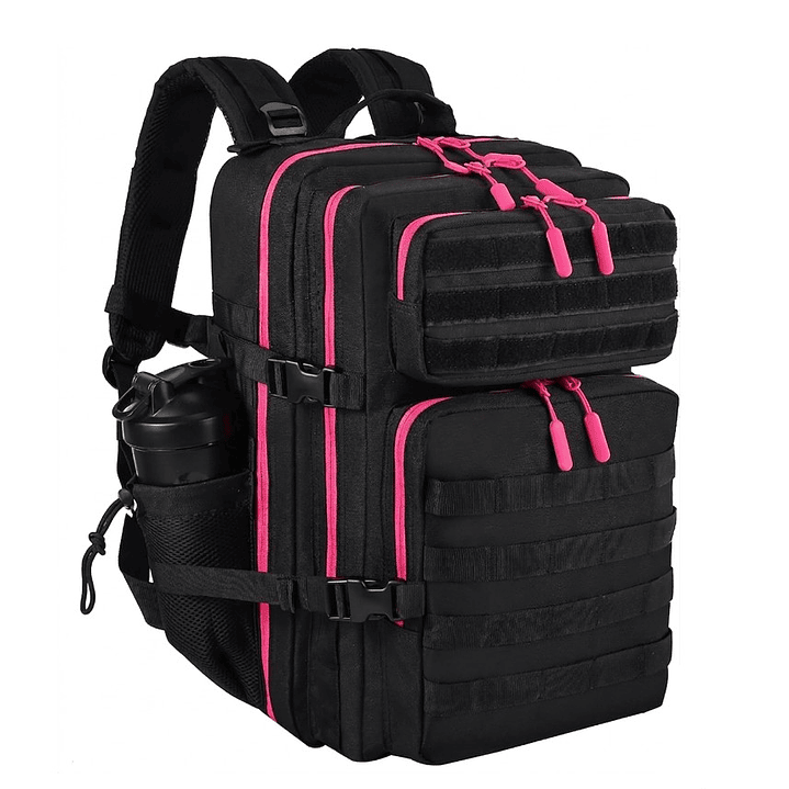 Mochila Táctica 45 Litros Negro Rosa 1