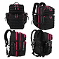 Mochila Táctica 45 Litros Negro Rosa - Miniatura 2