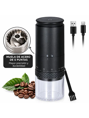 Moledor De Café Eléctrico Molinillo Portátil Ajuste Externo