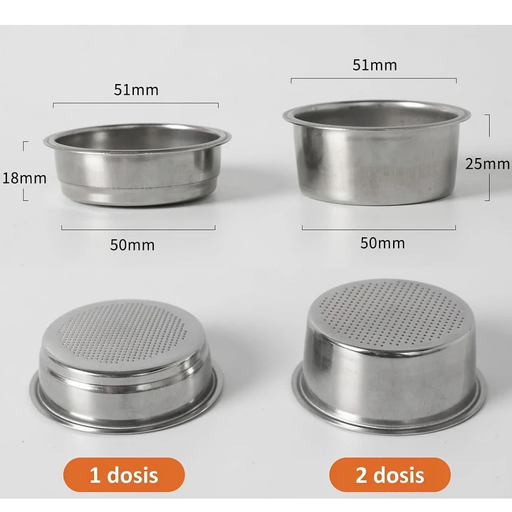 Filtro Canasta Para Portafiltro Espresso 51mm 3