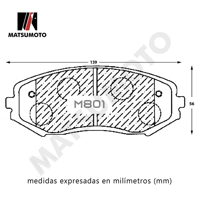 Pastillas de Freno Cerámica Suzuki Grand Nomade 2005 - 2022 / Grand Vitara (M801)