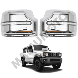 Cubre Retrovisor Cromo Led Jimny 2019-2022