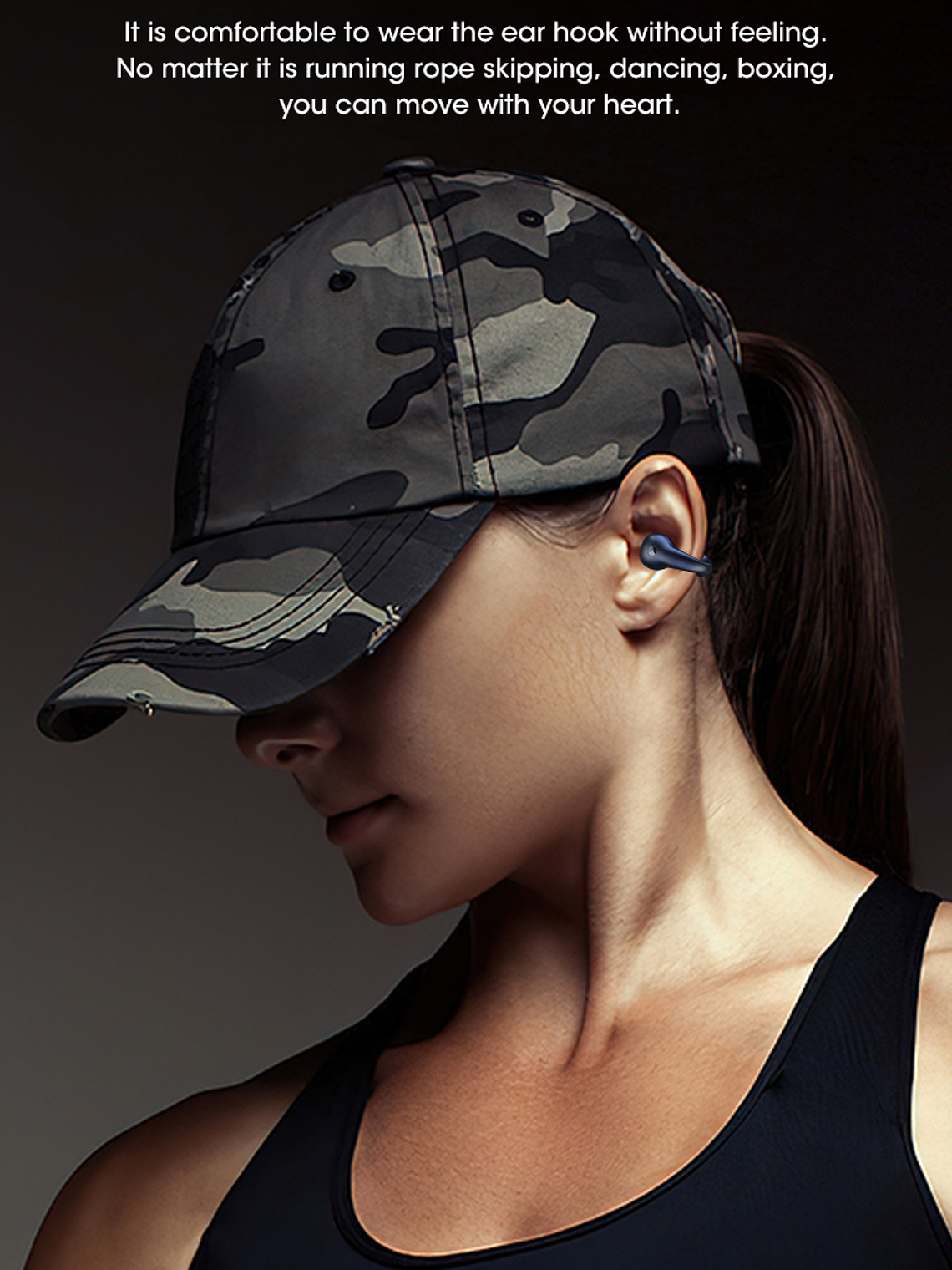 Auriculares Inalámbricos de Conducción Ósea con Pantalla Digital, Auriculares Deportivos HIFI para Teléfonos 2