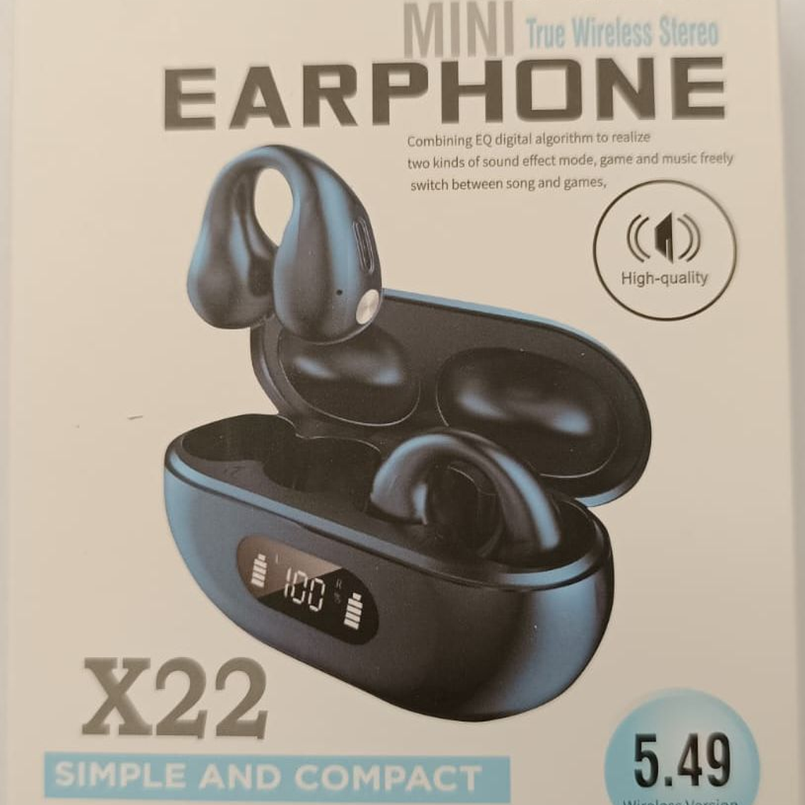 Auriculares Inalámbricos de Conducción Ósea con Pantalla Digital, Auriculares Deportivos HIFI para Teléfonos 4