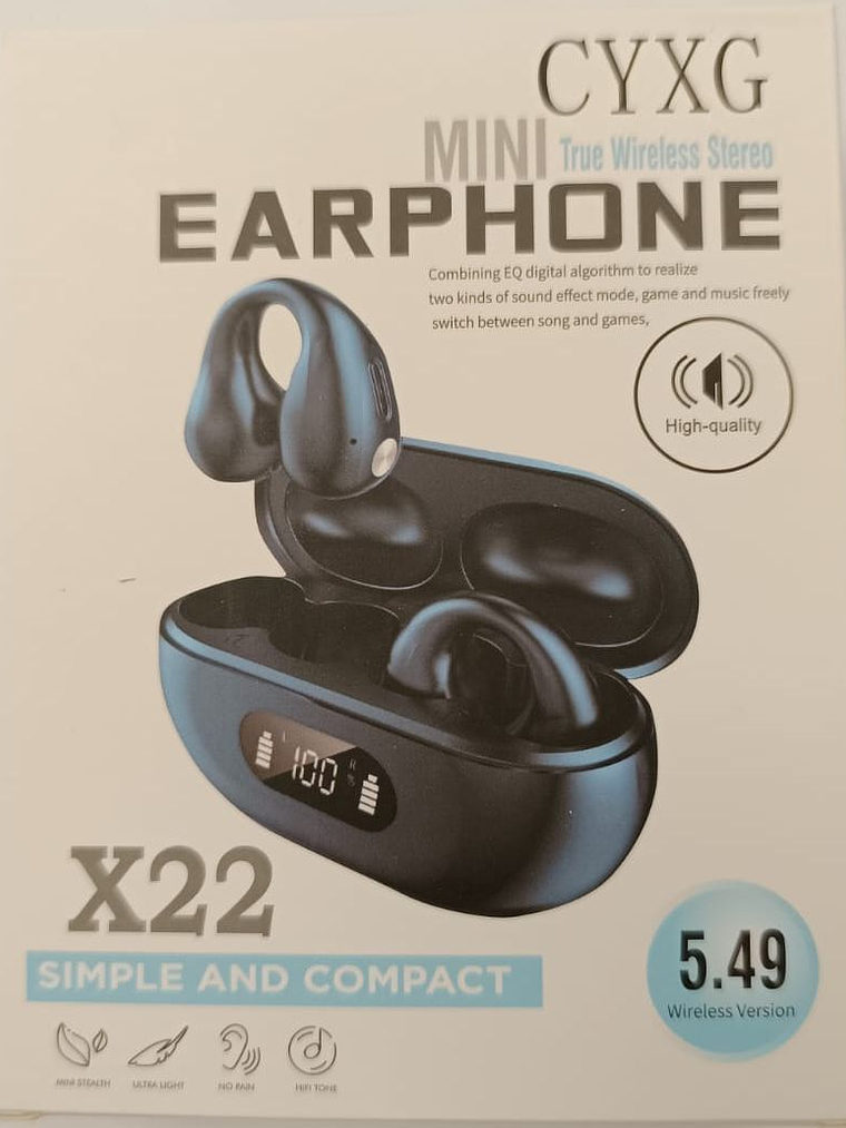 Auriculares Inalámbricos de Conducción Ósea con Pantalla Digital, Auriculares Deportivos HIFI para Teléfonos 4