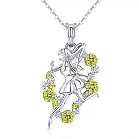Collar hada con flores 