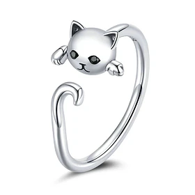 Anillo gato con onix
