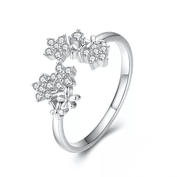 Anillo flores de circones