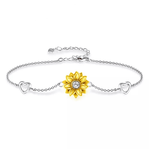 Pulsera girasol plata 925