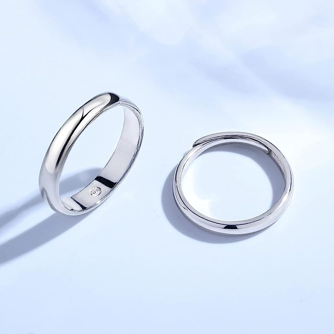 Anillos De Plata De Ley 925 Para Nudillos, Anillos De Dedo Lisos Y