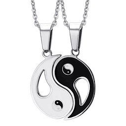 Collar parejas plata 925 yin yang