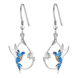 Aros colibrí Plata 925 esmaltado