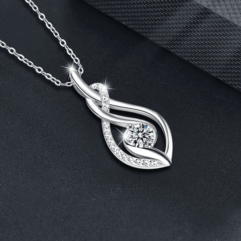 Collar gota de agua Moissanita plata 925 0.5ct 